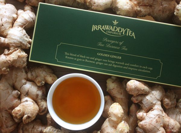 Black tea and ginger from 미얀마 [버마] supplied by Irrawaddy Tea - root 대용량 홍차