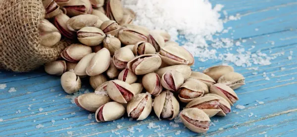 Shelled Pistachio with Salt Flower from Greece supplied by G.E.T - Shelled (=Kernel) Pistachio Kernel