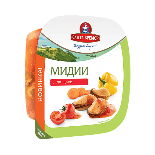 Mussels with vegetables from 벨라루스 supplied by SANTA BREMOR JV LLC - Meat 홍합 통조림