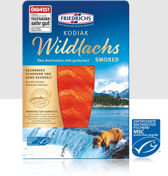 FRIEDRICHS Kodiak Wild Salmon Smoked from 독일 supplied by Friedrichs Mecklenburg GmbH & Co. KG - with herbs 훈제 연어