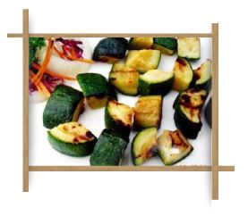 Frozen Grilled Fan Cut Zucchini from 태국 supplied by Leo Foods Co., Ltd. - Frozen 주키니 가공품