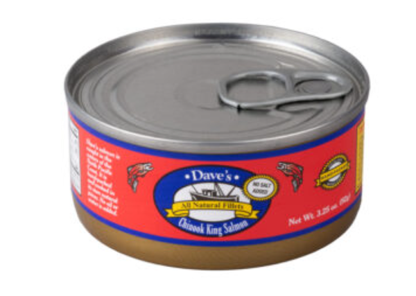 Canned Salmon from 미국 supplied by Dave's Gourmet Albacore - Pacific Salmon - Chinook salmon (=King Salmon=Oncorhynchus tshawytscha) 연어 가공품