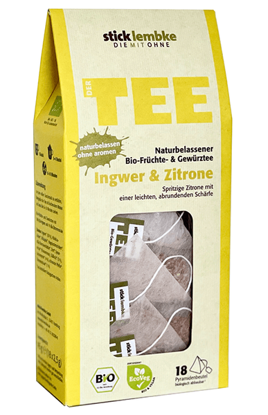 Ginger Lemon Tea from Germany supplied by Stick & Lembke GmbH - Ginger Flavored Tea