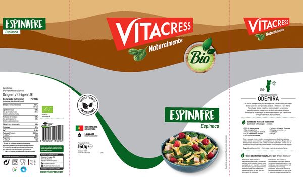 Spinach from Portugal supplied by Vitacress Salads - Preserved - in Salad Fresh Spinach
