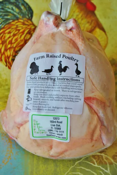 Pastured Chicken from United States supplied by Gan Eden Farms Inc - With Skin (=Skin On) Frozen Whole Chicken
