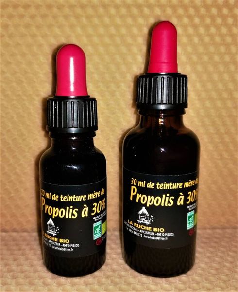 Organic Propolis from 프랑스 supplied by LA RUCHE BIO - Glass Jar (=Glass Bottle) 프로폴리스