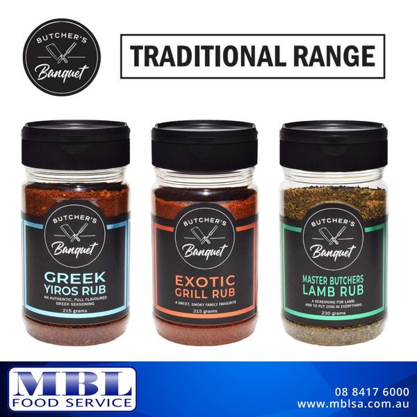 Butcher’s Banquet Rubs from 호주 supplied by MBL Proteins - Powder 혼합 시즈닝