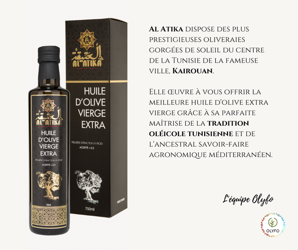 Extra Virgin Olive Oil 750ml from Tunisia supplied by Al Atika - 750ml Olive Oil