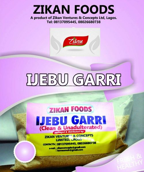 Cassava Meal from Nigeria supplied by Zikan foods - Flower (=Blossom=Heart) Value Added Cassava