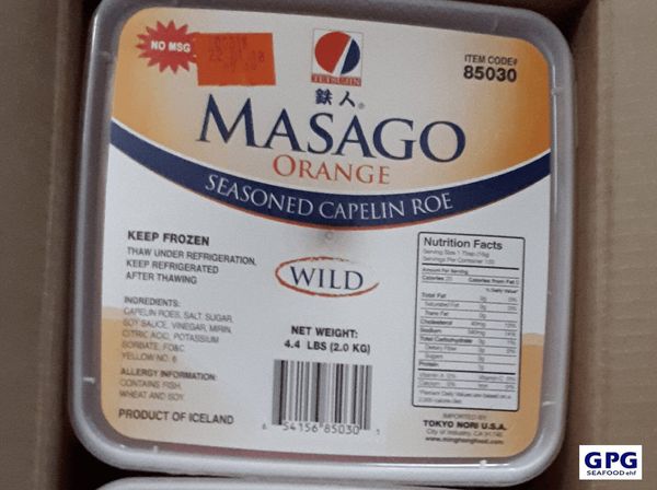 Capelin Roe from Iceland supplied by GPG Seafood - Seasoned Frozen Capelin
