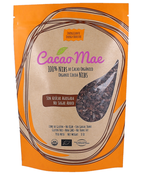 Organic Cacao Nibs from Dominican Republic supplied by Cacao Mae - Brown Cocoa Bean