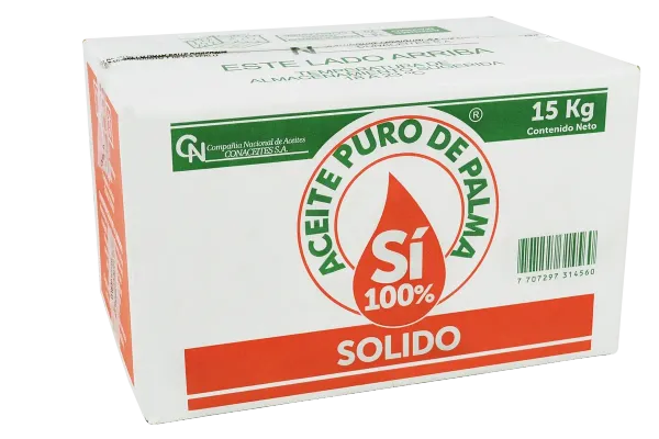 Palm Oil from Colombia supplied by Conaceites S.A. - 15 kg RBD Palm Oil