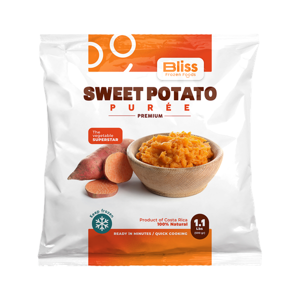 Sweet Potato Purée from 코스타리카 supplied by Bliss Frozen Foods - Orange Flesh - Beauregard 고구마 가공품