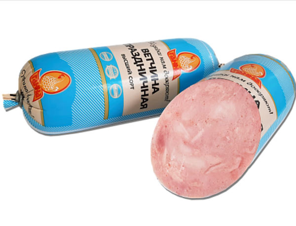 Boiled chopped ham "Festive" from 벨라루스 supplied by JSC "Vitebsk Broiler Poultry Farm" - Head Cheese (=Brawn=Zeltz) 햄