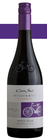 Cono Sur Bicicleta Reserva Pinot Noir 2020 from 칠레 supplied by Cono Sur Vineyards & Winery - 레드 와인