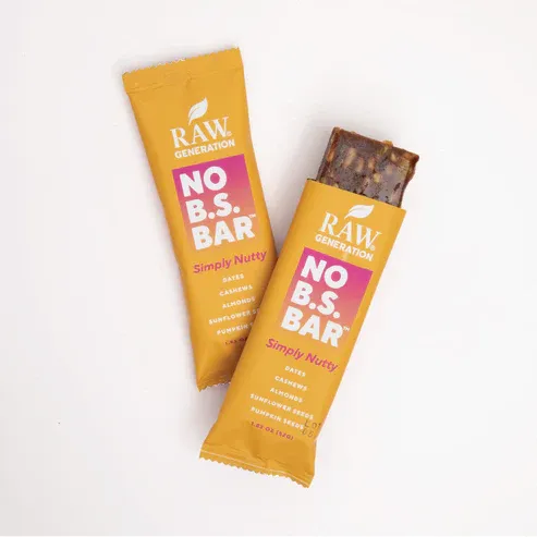 No B.S. Simply Nutty Bars from 미국 supplied by Raw Generation Inc - Bars 기타 스낵