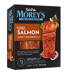 Salmon from 미국 supplied by Morey's Seafood International - Seasoned 연어 가공품