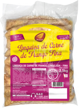Frozen Thin Chicken Meat Sausage from 브라질 supplied by Avivar Alimentos - 2.5kg 소시지