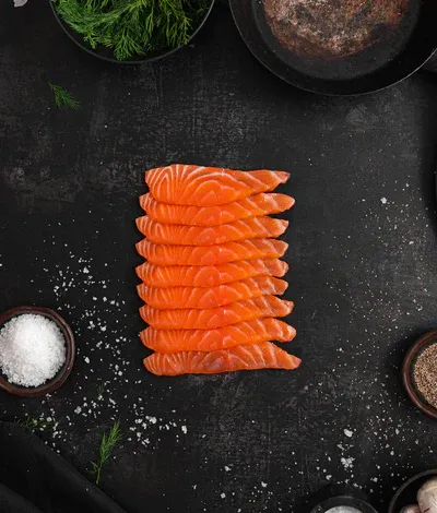 smoked salmon from United Kingdom supplied by Alfred Enderby Ltd - Sliced Salmon