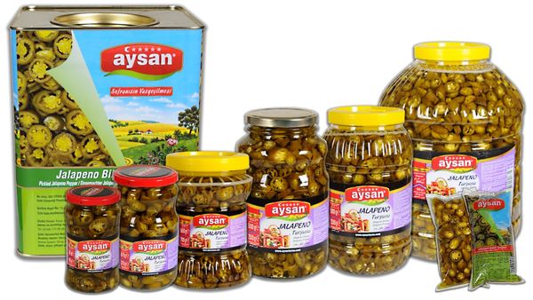 Jalapeno Pickled from 튀르키예 supplied by Aysan Zeytin Gıda Urunler San. Tic. Ltd. Sti. - Jar 통조림 또는 병에 든 할라피뇨