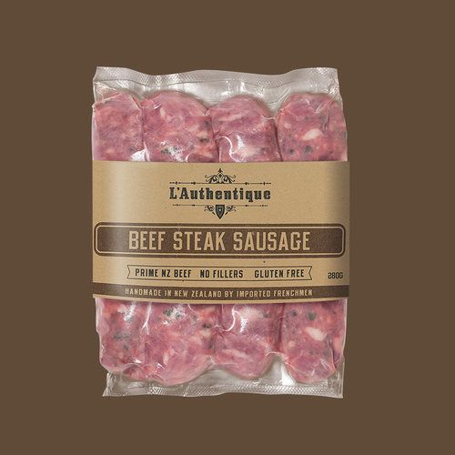 BEEF STEAK SAUSAGE from New Zealand supplied by Lauthentique Limited - Steak Value Added Beef
