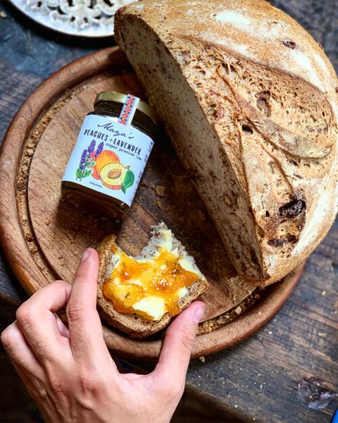 Peaches + Organic Lavender Fruit Spread from 미국 supplied by Maya's Jams - Sweetened 스프레드