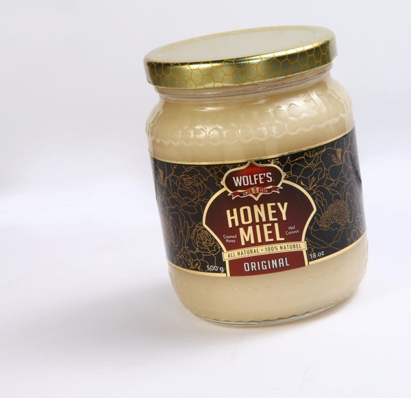 Honey Miel Original 500g from 캐나다 supplied by Wolfe's Natural Bee Products Inc. - 500g 꿀