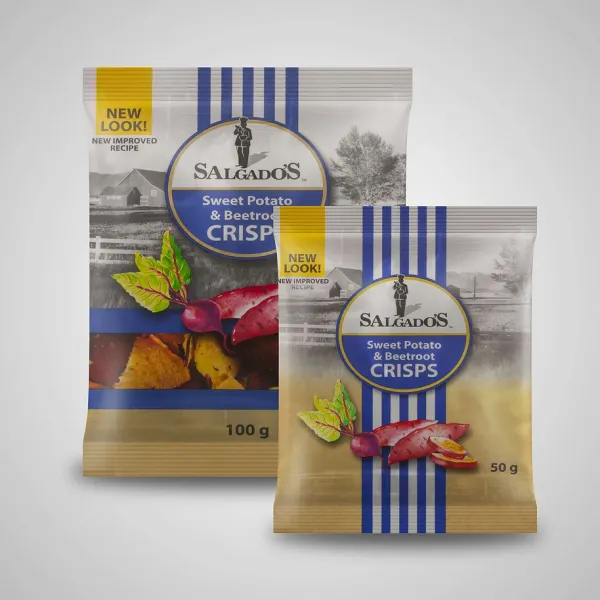 Sweet Potato & Beetroot Crisps from 남아프리카공화국 supplied by Salgados Quality Foods - Bag 비트 가공품