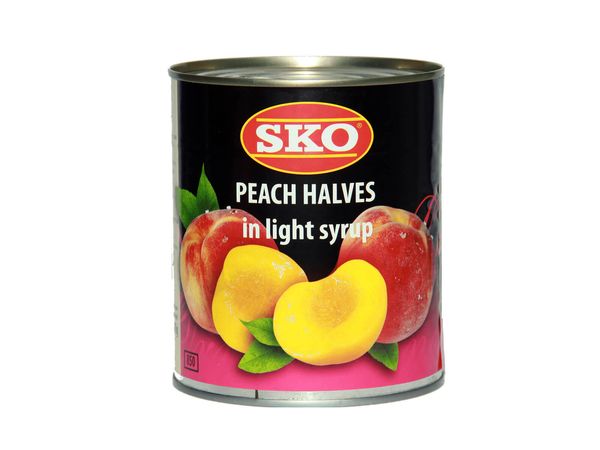 Peach halves from 그리스 supplied by Sko S.A. - Can 통조림 또는 병에 든 복숭아