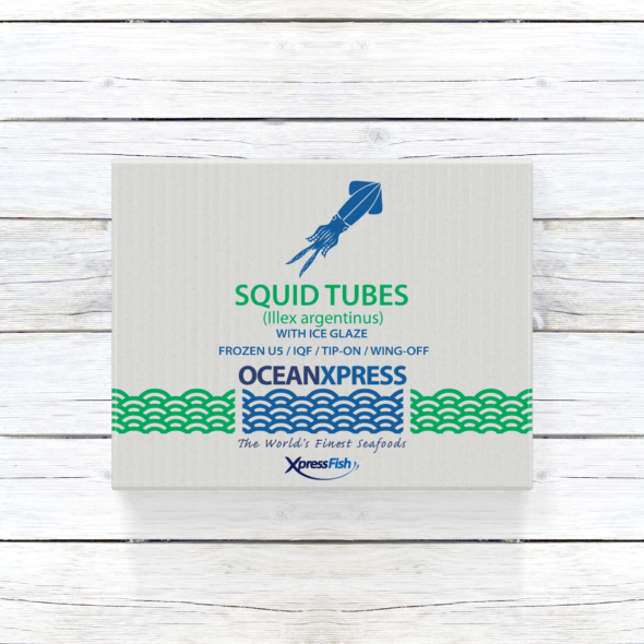 Squids from 영국 supplied by Xpressfish Ltd - Frozen 냉동 오징어