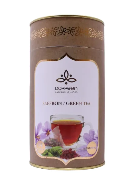 Saffron Green Tea Box from 아랍 에미리트 연합국 supplied by Dorreen Saffron - Green Tea 대용량 녹차