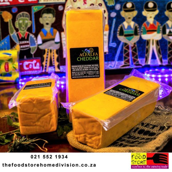 Cheddar Loaf Alfalfa from 남아프리카공화국 supplied by The Food Store - Bar 체다 치즈
