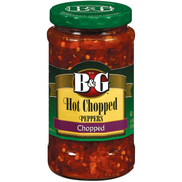 Hot Chopped Roasted Peppers from 미국 supplied by B & G Foods - Preserved - in Oil 통조림 또는 병에 든 고추