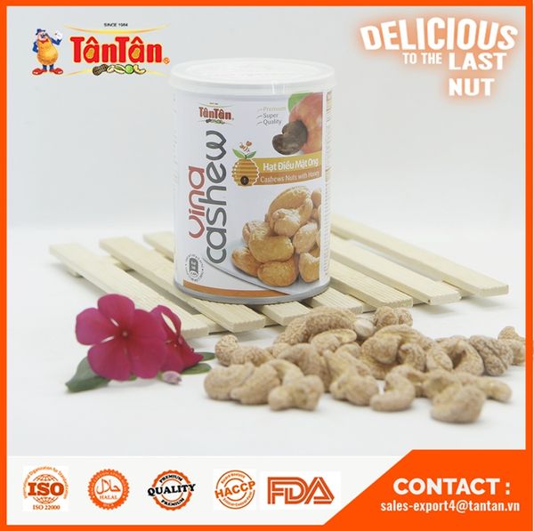 CASHEW NUTS WITH HONEY from Vietnam supplied by TAN TAN CULTIVATION - MANUFACTURING - TRADING COMPANY LIMITED - cashew nut with honey Nut Snack