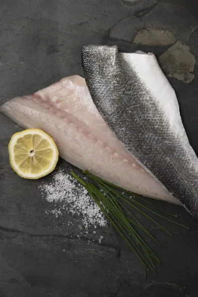 Sea Bass Fillet from 영국 supplied by Campbells & Co Smokehouse Ltd - Polystyrene Box (3kg) (=Styrofoam Box) 냉동 농어