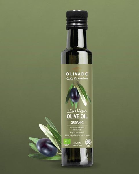 Olive Oil – Organic, Extra Virgin from Tanzania supplied by Olivado - Glass Jar (=Glass Bottle) Olive Oil