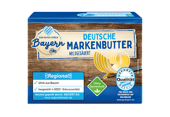 Mildly acidified butter from Germany supplied by Naabtaler Milchwerke GmbH & Co. KG - 82% Cow Milk Butter