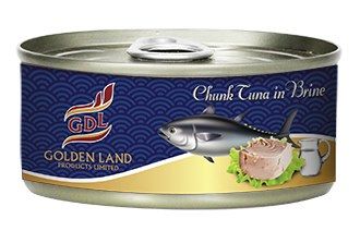 Canned Chunk Tuna in Brine from 태국 supplied by Golden Land Products Limited - 160g x 48캔 참치 통조림