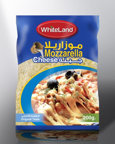 WhiteLand Mozzarella Cheese from Egypt supplied by Dairy International Group for Food Industries - Shredded Mozzarella Cheese