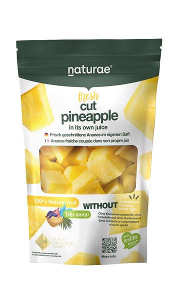 Fresh Cut Pineapple from Spain supplied by BIOFACTORIA NATURAE ET SALUS SA - Diced Fresh Pineapple