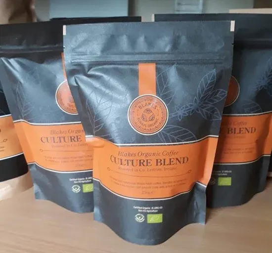 Blakes Culture Blend: Organic Whole Bean Coffee 250g from Ireland supplied by Blakes Always Organic Food Company - 250g Raw Common Coffee Bean