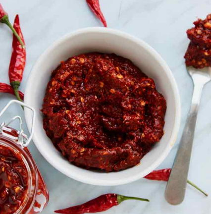 Harissa : Red peppers paste from Tunisia supplied by BG&Co - Crushed Dried Whole Chili Pepper