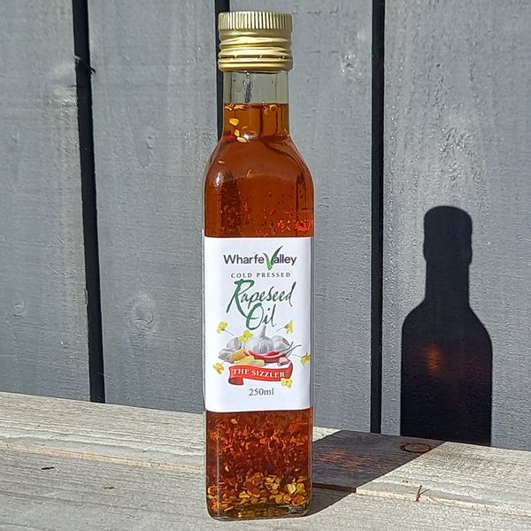 The Sizzler Rapeseed Oil – 250ml from United Kingdom supplied by Wharfe Valley Farms - Medium Crude Canola Oil & Rapeseed Oil