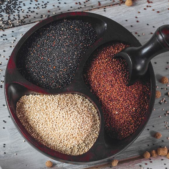 White-Red-Black-Tricolor Quinoa from Peru supplied by Granos Agricolas Del Peru S.A.C. - Peruvian Quinoa