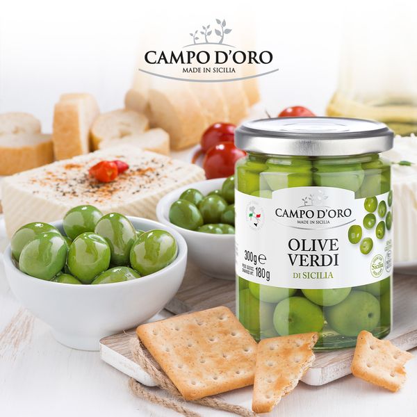 OLIVES FROM SICILY from 이탈리아 supplied by Campo d'Oro Villa Reale - Preserved 올리브