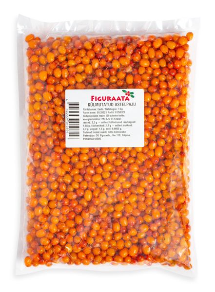 Sea Buckthorn from Estonia supplied by Figuraata OÜ - Polystyrene Box (10kg) (=Styrofoam Box) Sea Buckthorn