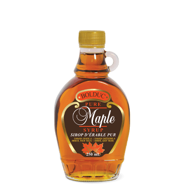 Maple Syrup 250 ml glass bottle from 캐나다 supplied by Bolduc Maple Products Inc. - Golden (=Delicate Taste) 메이플 시럽