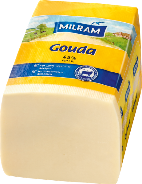 MILRAM food service Gouda Cheese from 독일 supplied by Müritz-Milch GmbH - Block 고다 치즈