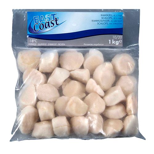 Frozen Scallop Meat from Norway supplied by SLETTEN NORGE AS - Meat Only - Roe Off Frozen Scallop