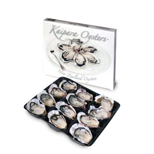 Kaipara Oyster Half-Shell from New Zealand supplied by Kaipara Oyster Limited ( Duplicate of Bio Marine Ltd. ) - Carton Box (12kg) (=Cardboard Box) Fresh Oyster